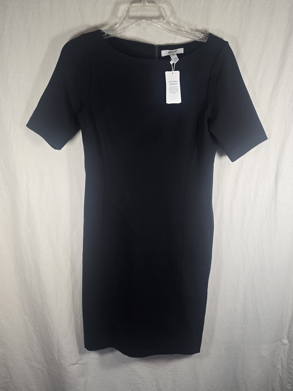 NWT SPANX Shaping Ponte Mini Dress Black M $178
